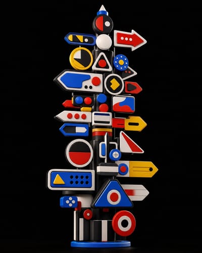 Sculptural Signpost Render